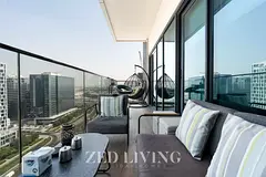 Stunning 1BR in Sol Bay I High Floor I Partial Burj Khalifa View