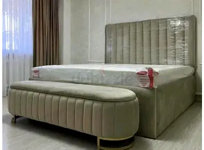 Stylish light gray 180*200 king size bed