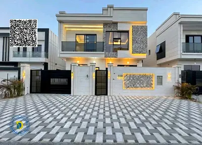 للبيع بمنطقة الزاهية عجمان فيلا مودرن فاخرة 5 غرف تشطيب سوبر ديلوكس تمويل بنكى تملك حر لجميع الجنسيات
