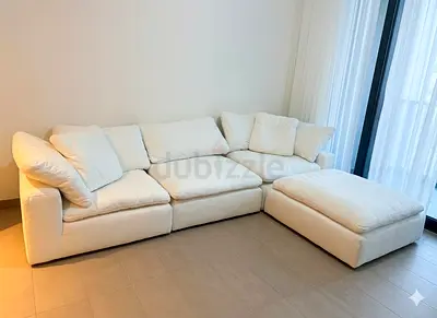 Marina Homes feather 🪶 filled modular sofa with ottoman
