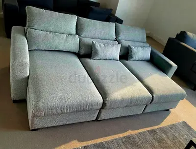 Ikea eskilstuna L shape sofa under storage