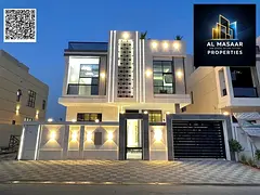 Villa with all registration and ownership fees included, ready to move in, in one of Ajman's mos