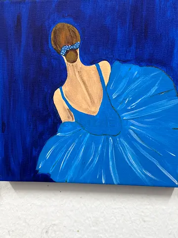 Blue Ballerina Painting