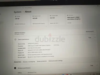 HP Laptop with AMD Ryzen 5 5500U and Radeon Graphics