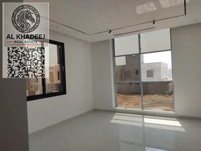 No registration fees. Luxurious villa with ultra-luxurious finishing in Al Zahia area, close to all services and main roads.
