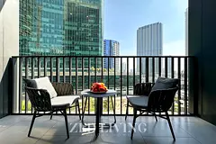 Business Bay Bliss | Balcony, Pool and Views