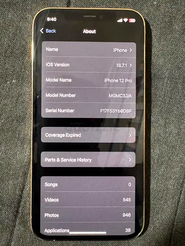 Iphone 12 pro 256 GB Golden Color Everything working