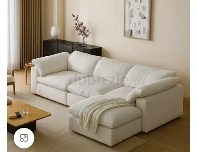 Stylish White Sectional Sofa