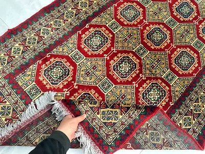 100 x 160 cm - Handmade New Sarook Afghan Wool Carpet