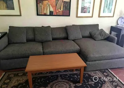 Cratebarrel lounge deep L shape sofa