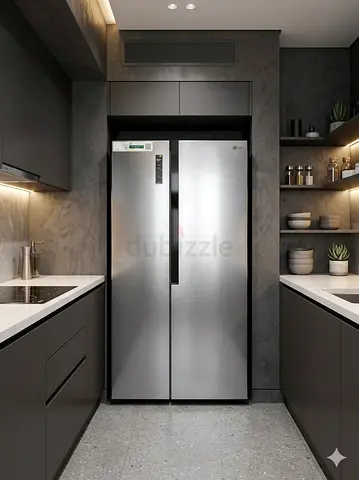 LG 509 Liter Side by Side Refrigerator, Silver Color  MODEL - GRFB587PQAM