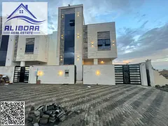 Villa for rent in Ajman, Al Helio 2 area, featuring a distinctive Abu Khalifa design.