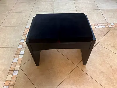 Stylish Black Stool with Comfortable Cushion