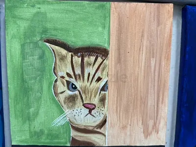 Intriguing Cat Painting