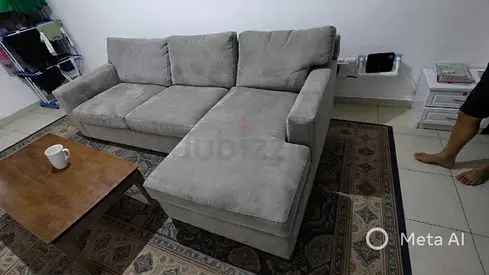 Cratebarrel axis L shape sofa