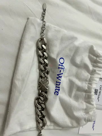 Authentic Off-White brand Brass Silver Bracelet