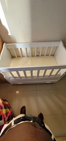 White Baby Cradle with new mattress