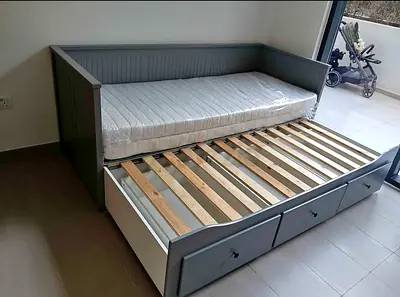 IKEA Hamnes daybed with 3 big storage drawers and 2 IKEA mattresses.