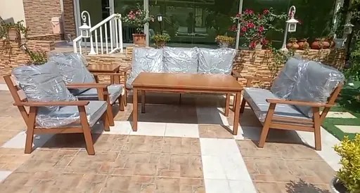 Outdoor Wooden Seating Set