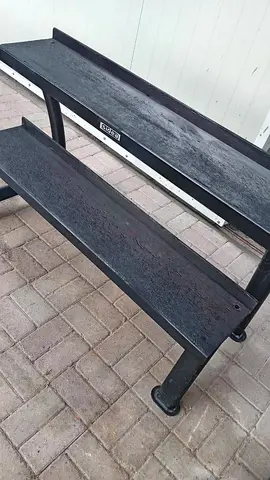Sturdy Black Metal Bench