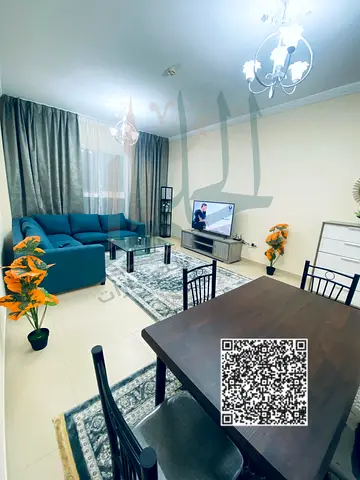 غرفة وصالة مفروشة للإيجار الشهري في إمارة عجمان – أول ساكن  الموقع: الجرف 2 – أبراج الياسمين مقابل سيتي سنتر عجمان مباشرة قريبة جداً من مخرج دبي والشا