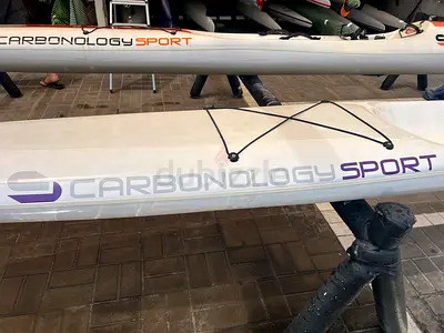 Reduced Price-Carbonology Boost LV Surfski for Sale , includes Orka Mini paddle, Mocke PFD (S)