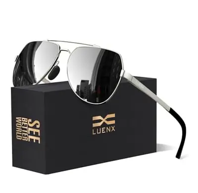 Luenx Stylish Aviator Sunglasses 58mm