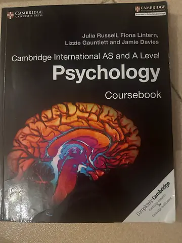 Cambridge International AS  A Level Psychology Coursebook (Cambridge University Press)