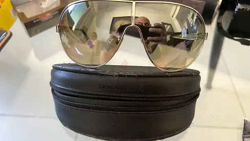 Emporio Armani aviator sunglasses with original case