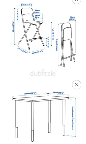 IKEA desk with chairs