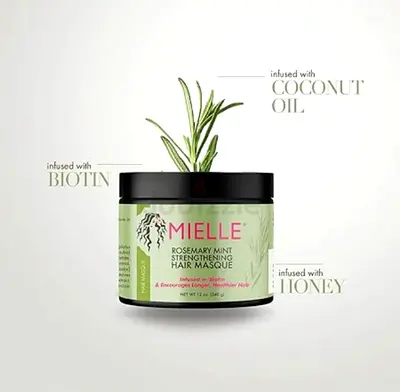 Mielle Rosemary Mint Strengthening Hair Masque - 12 oz (Unopened)