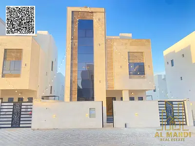 فيلا للبيع، شاملة رسوم التسجيل والتملك، على الشارع الرئيسي، جاهزة للسكن، في أحد أرقى أحياء عجمان. ملكية حرة.