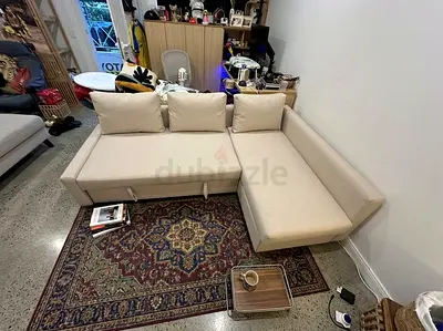 L-Shape Sofa Bed – clean and well maintained. Comfortable for sitting and sleeping. Modern design wi