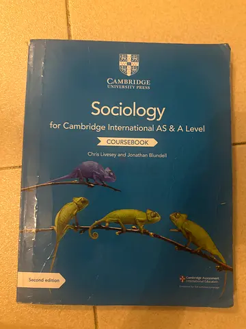 Cambridge Sociology for Cambridge International AS  A Level - Coursebook