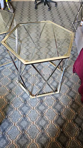 Stylish Glass Top 1 big Coffee table and 2 Side Tables