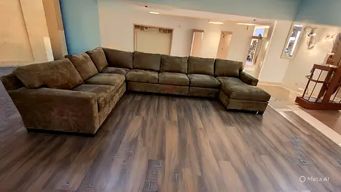 Crate and Barrel axis feather filled U shape sofa