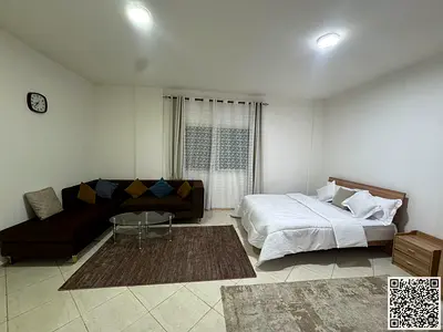 للإيجار الشهري بعجمان – شقه استوديو مع مطبخ شبه منفصل, باطلاله مفتوحه مميزه, الاستوديو مفروش بالكامل فرش راقي جدا بمطبخ مجهز بالكامل بأحدث الأجهزه