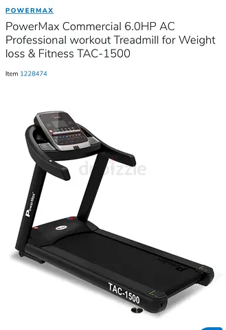 PowerMax Commercial 6.0HP Professional Treadmill for Fitness