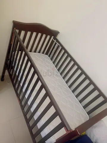 Wooden Baby Crib with Mattress - Gently Used