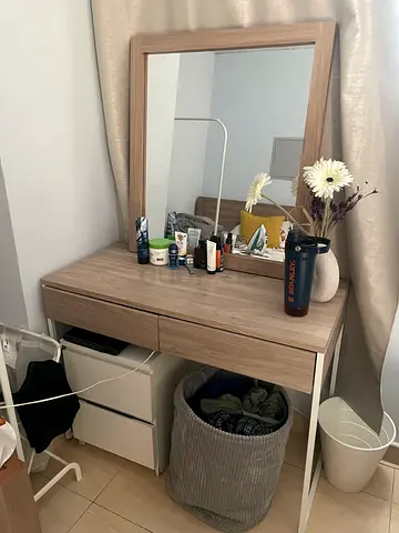 Modern Wooden Vanity with Mirror