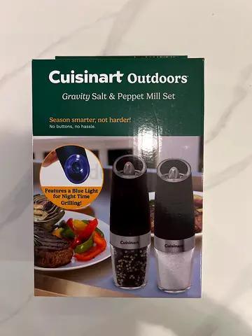 Cuisinart Outdoors Gravity Salt  Pepper Mill Set - Boxed
