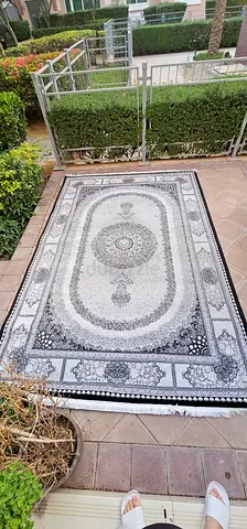 Elegant Black and White Area Rug/Carpet