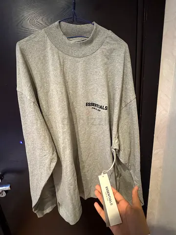 Essentials Fear of $% brand new grey Sweatshirt / long sleeve tshirt