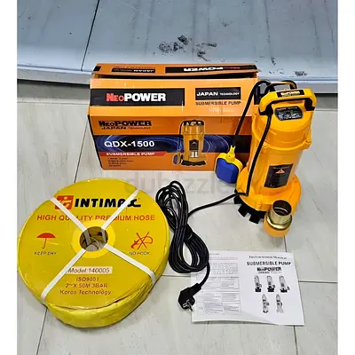 (NeoPower) - Submersible Jet Pump With PVC Layflat Hose - 1HP  2HP