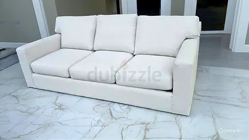 Crate and Barrel three seater sofa bed with mattress