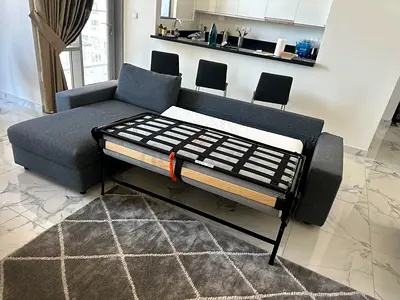 Ikea vimle lshape sofa bed dark grey