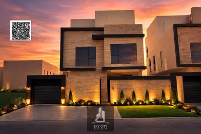 Modern villa with 5 bedrooms, modern finishes,prime location. Ground floor, first floor, and roof, including elevator, swimming pool,and air condition