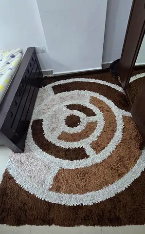 Round Geometric Pattern Area Rug