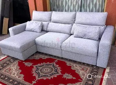 Ikea eskilstuna L shape sofa bed under storage