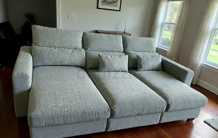 Ikea eskilstuna L shape sofa under storage
